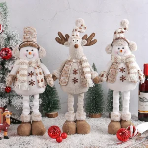 Knitted Snowman Elk Doll Christmas Decoration (3PCS/Set)