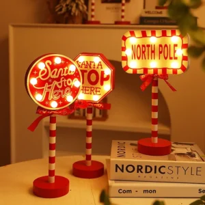 Christmas Street Sign Decorative LED Light
