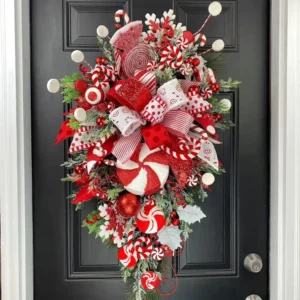 Artificial Door Wreath Garland for Household Christmas Decorative