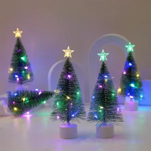 3PCS LED Christmas Tree Miniature Decorations